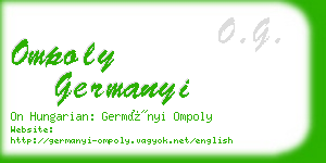 ompoly germanyi business card